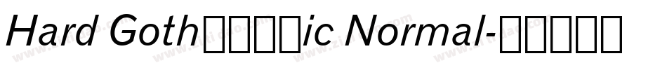 Hard Goth假面舞会ic Normal字体转换